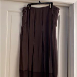 Elie Tahari brown satin skirt
